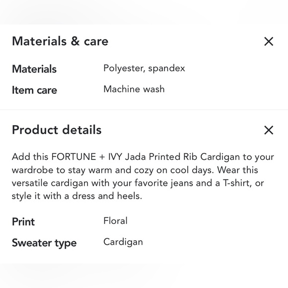 Fortune + Ivy Jada Printed Rib Cardigan - Picture 8 of 8